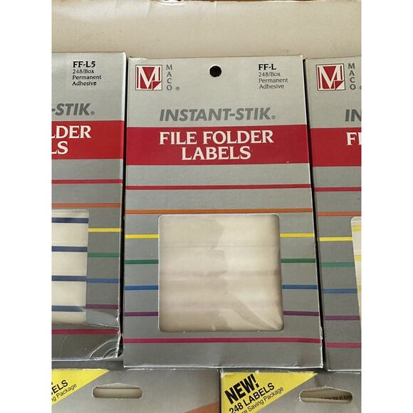 lot of 5 packs file folder labels (2x 3m post it hanging and 3x instant sticks ) - Picture 4 of 7